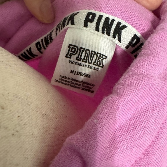 BUNDLE ITEM 3 for $25 Deal Victoria's Secret Pink Campus Long Sleeve Hoodie Pink - Picture 6 of 6